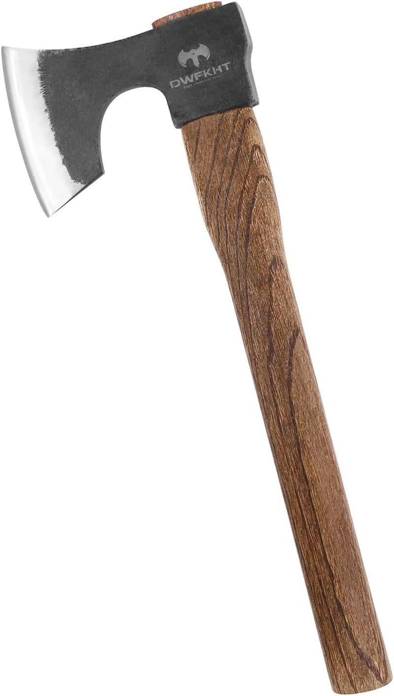 DWFKHT 16.5" Throwing Axe, Throwing Hatchet with 1065 High Carbon Steel & Beech Wood Handle, Perfect for Axe Throwing Games, Competition and Recreation, Ideal Gift for Men (Black) - Image 1